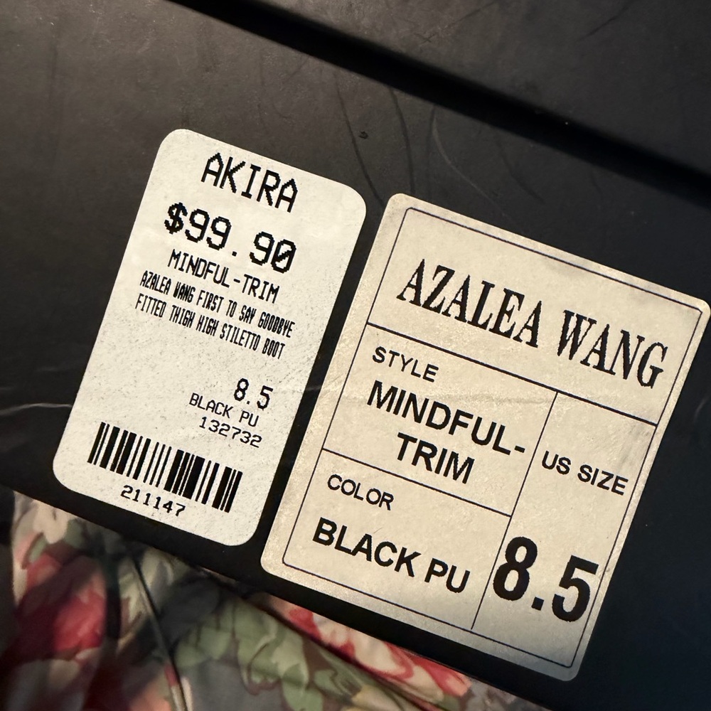 Azalea Wang Mindful-Trim Women's Black Heeled Boots